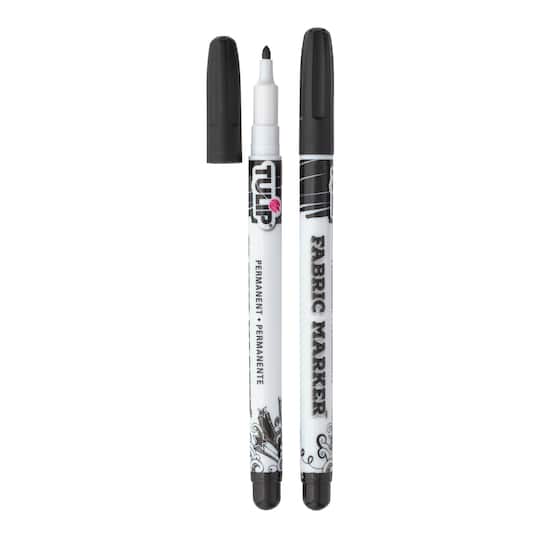 12 Packs: 2 ct. (24 total) Tulip® Fabric Markers® Fine Writers, Black